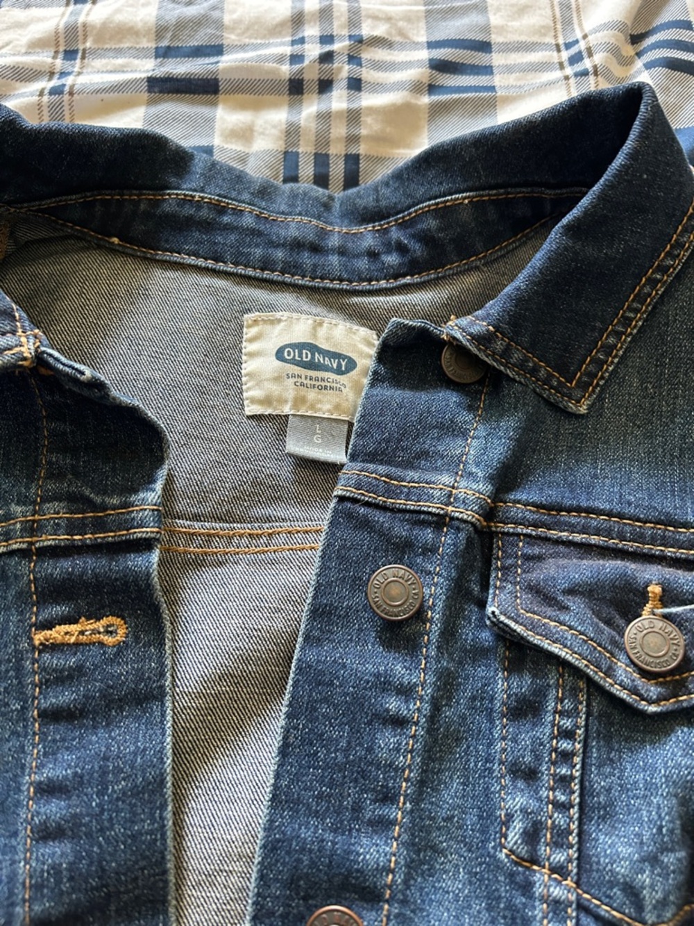 Old Navy Dark Indigo Denim Jacket - Picture 2 of 3
